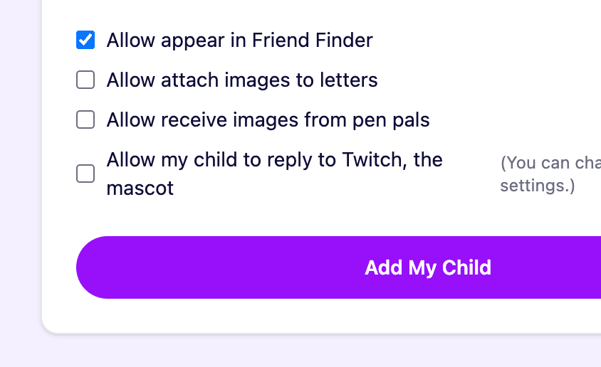 Parent toggles for permissions