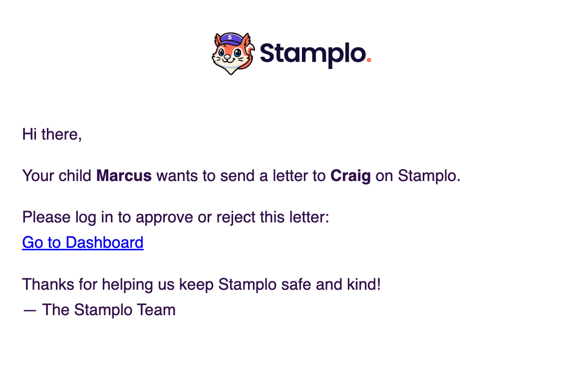 A letter moving through two green checks to delivery