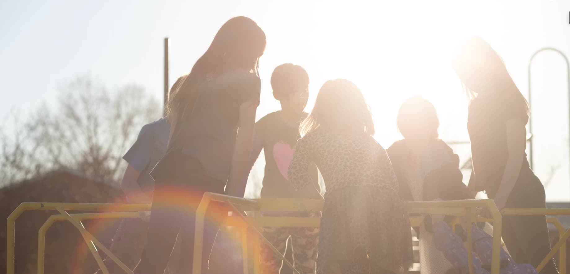 Children outside during the summer holidays